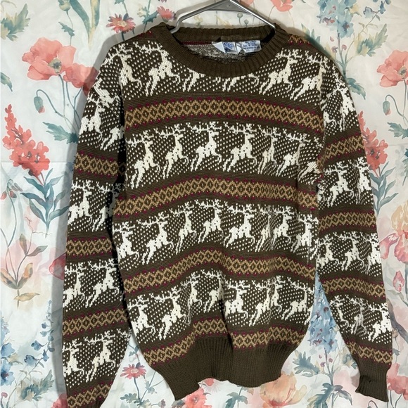 Vintage Men’s Life Trends Reindeer Sweater Size M - Picture 3 of 9